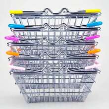 Kit With 3 Market Basket Ornament Shopping Basket Storage Box Tea Bags Sugar Or Salt - 紅色 - 查看 7