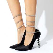 Zapatillas con brillos - Negro - Ver 1