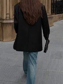 女士轻薄西装外套。这款休闲又不失时尚的中长款尖领西装外套适合宴会、婚礼、节日、派对和外出等场合。它是秋季、春季、情人节、狂欢节、海滩、生日等场合优雅别致的女士服装单品。