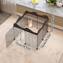 Modular Pet Fence Dog Cage Small/Medium Breed Puppy Indoor Home Use Playpen Kennel - Multicolor - View 4