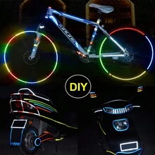 1pc Reflective Sticker, Suitable For Car, Motorcycle, Garage Decor - Reflective Tape - View 3
