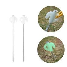 10个/套 夜光帐篷地钉 夜光地钉 20厘米长 地板钉 夜光帐篷桩 帐篷配件