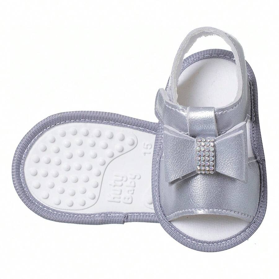 Comfortable Newborn Baby Sandals, Doll Colors - 銀色 - 查看 1