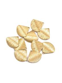 Set da 20 pezzi Orecchini a forma di ventaglio in ottone naturale asimmetrico con un foro spazzolato per fai-da-te, collane e pendenti di moda