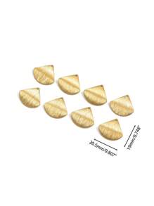 Set da 20 pezzi Orecchini a forma di ventaglio in ottone naturale asimmetrico con un foro spazzolato per fai-da-te, collane e pendenti di moda