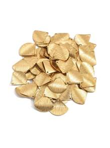 Set da 20 pezzi Orecchini a forma di ventaglio in ottone naturale asimmetrico con un foro spazzolato per fai-da-te, collane e pendenti di moda