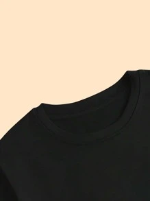 Cute Dog Cotton Casual Premium Comfortable Printed Women's T-Shirt - màu đen - Xem 4