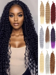 Deep Wave Crochet Hair 22&30 Inch Curly Braiding Hair For Women Ocean Wave Crochet Hair Pre Stretched Wavy Braiding Hair Deep Wave Braiding Hair For Goddess Box Braids