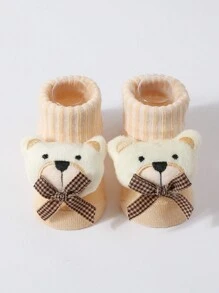 1 Pair/3 Pairs/4 Pairs Baby Cartoon Anti-Slip Socks, Infant Knee High Floor Socks, 0-1 Years Old Baby Supplies - Multicolor - View 8