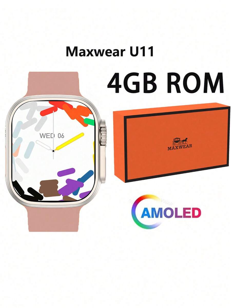 Smart Watch U11 Smartwatch Lsland Compass Series 9 Sports Watch Bluetooth Call Fitness Health Monitoring - 粉紅色的 - 查看 1