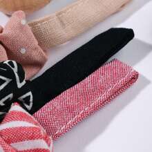 1pc Infant Fashion Printed Grid, Polka Dot & Striped Pacifier Clip & Wooden Pacifier Clip, Daily Use - Multicolor - View 11