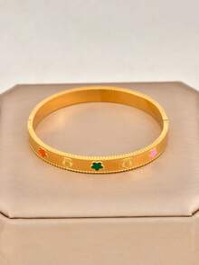 1 件优雅复古花卉和星星时尚奢华手链设计，百搭女士手链