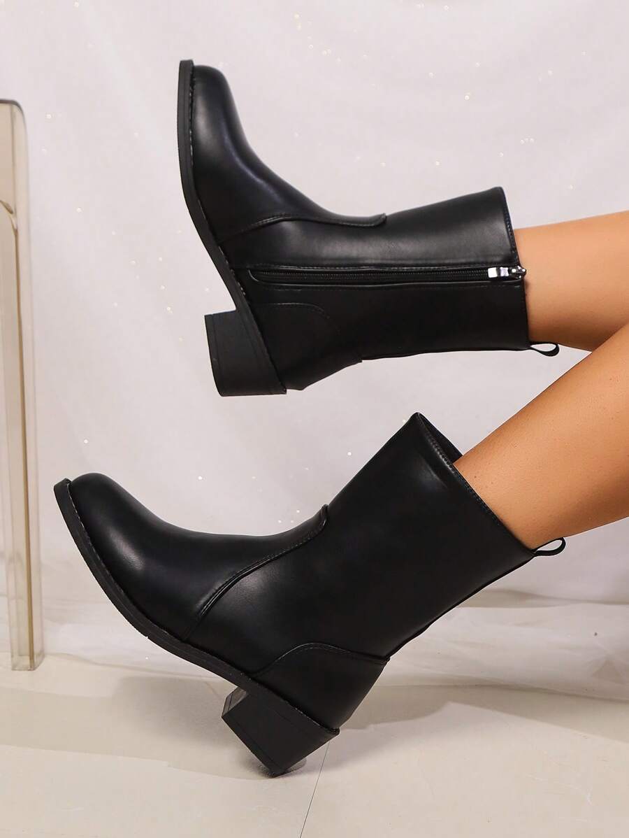 Lolita Style Red Bowknot Flat Round Toe Short Boots, Princess Style