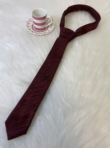 SLIM Adult Size Long Tie, Weddings, Grooms, Groomsmen, Party - 酒紅色 - 查看 3