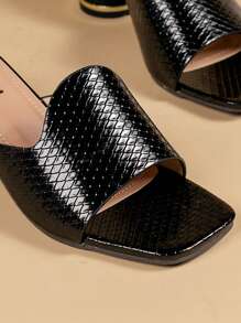 Dép cao gót thời trang thoải mái cho nữ - màu đen - Xem 6