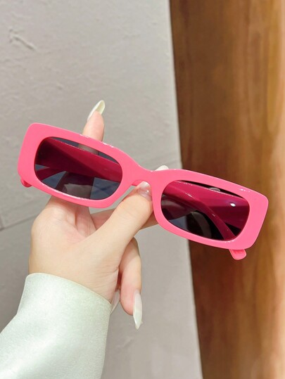 1pc Retro Y2K Square Fashion Glasses, Cute & Versatile For Daily/Beach Wear, For Summer Beach Vacation,Outdoor,Travel