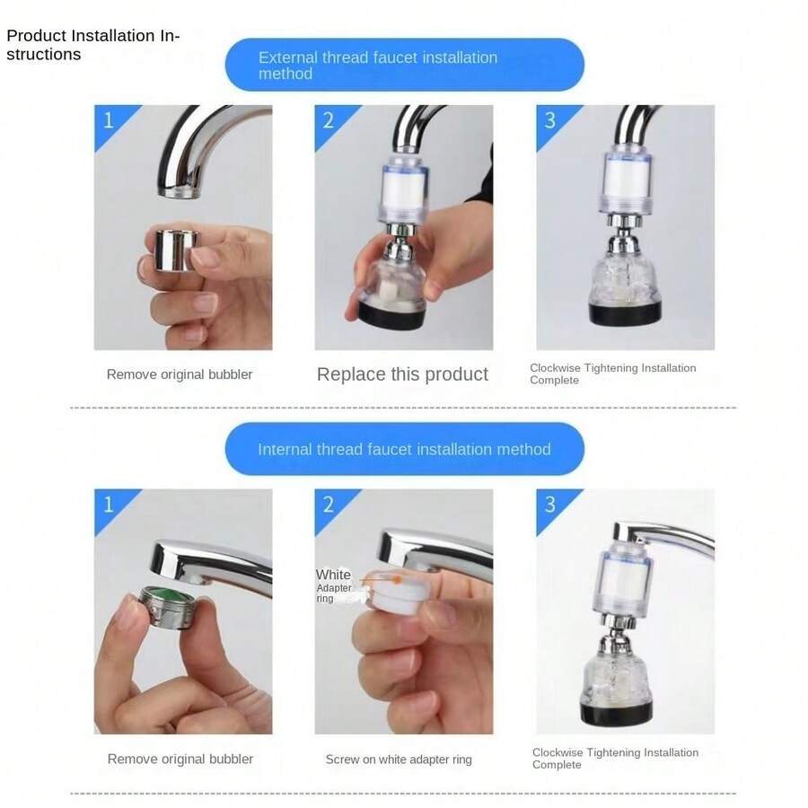 3Mode Faucet Splash Guard With Extra Long Filtered Spout Standard