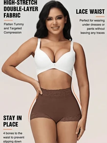 1pc Women's Body Shorts Shaping Slimming Leggings With Non-Slip Silicone Grip, Tummy Control Butt Lifter Body Shaper,Suitable For Daily Wear