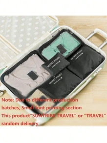 6 件/套旅行收纳包套装 - 鞋袋、化妆包、储物袋、洗漱包、旅行手提包、防水收纳包、多功能化妆包、折叠包、美容工具收纳包、行李收纳立方体、防尘袋、洗衣袋、洗漱套装、化妆包、旅行必需品 - 轻松整理您的衣服、鞋子、内衣、学校用品、房间装饰、宿舍必需品、立方体衣物收纳袋、旅行包套装、旅行收纳袋、旅行配件、波西米亚风 - 彩色 - 查看 17