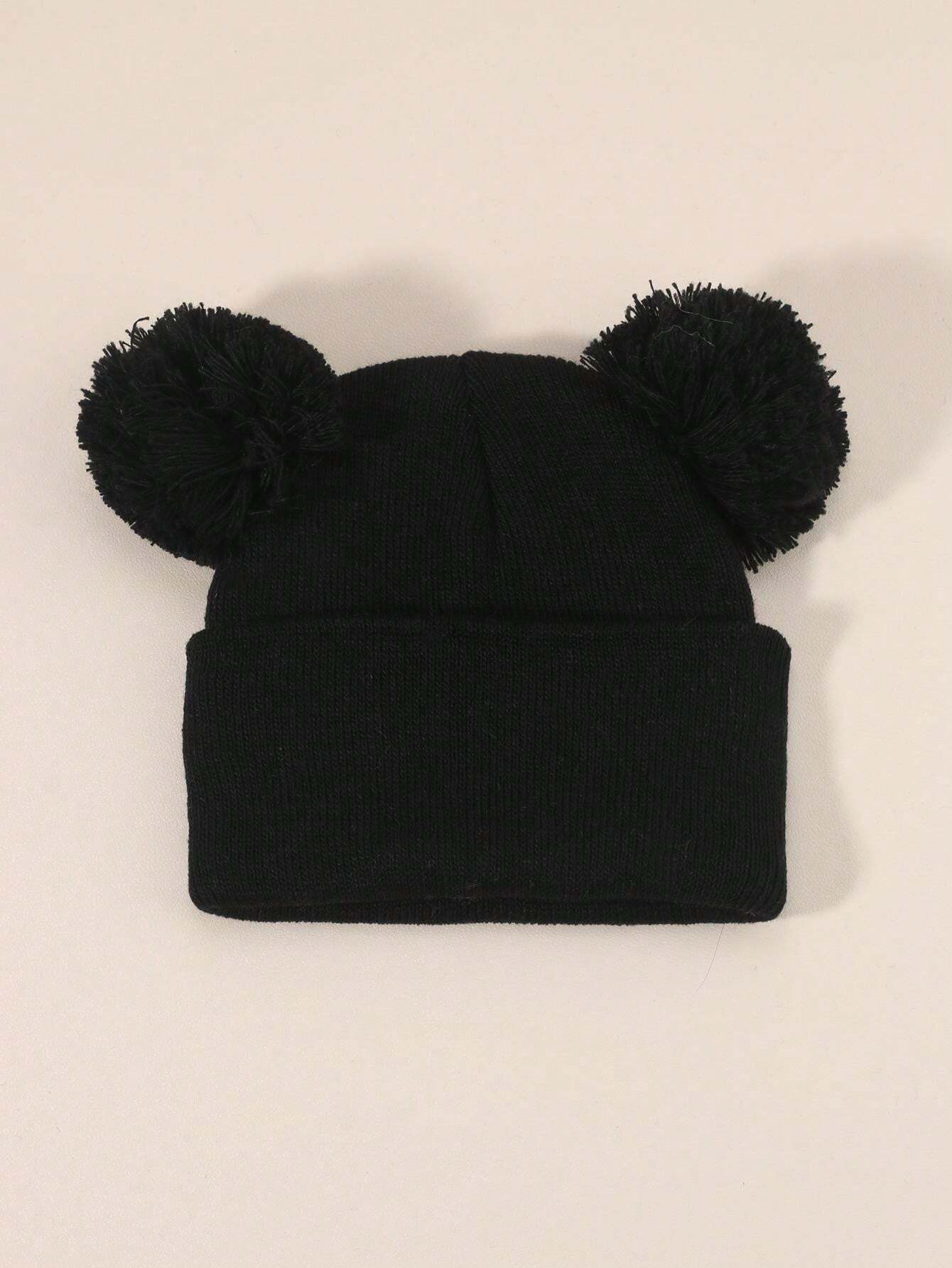 Embroidery,Personalised Baby Hat, Double Pom Pom Hat,Baby Hat Custom