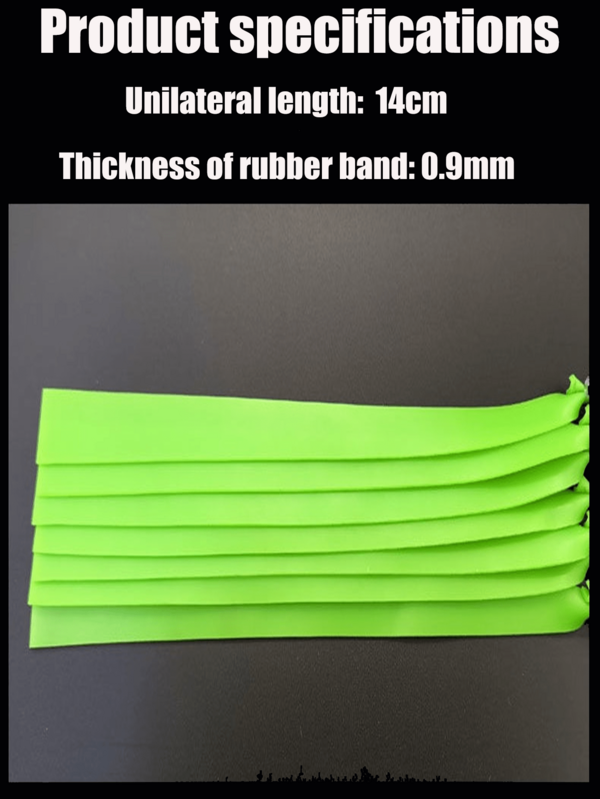 0.8mmX22cm Hunting Rubber Band.  Slingshot Elastic Band, Flat Elastic Band, High Elasticity Imported For Outdoor Use, Strong And Precise Rubber Band, High Elasticity
