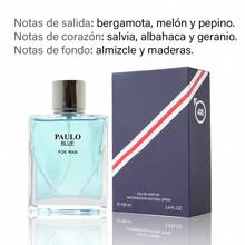 Paulo Blue 100 Ml Perfume, Stands Out For Its Elegance And A Fresh And Modern Aroma For Men. Its Fragrance Is Long-Lasting, Perfect For Those Looking For A Touch Of Sophistication And Freshness. - 藍色 - 查看 2