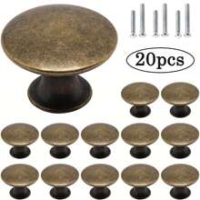 12/20 chiếc Tay nắm tủ, ngăn kéo & tay nắm tủ Retro, Đồng tròn một lỗ cho nhà bếp & đồ nội thất Phần cứng trang trí - Nhiều màu - Xem 7