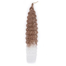 22 & 30 Zoll tiefe Wellen Häkelnadel Haar für Frauen, Wellen-Häkelnadel Haar vorgestreckt, wellige Flechthaar für Goddess Box Zöpfe - Verschiedenfarbig - Übersicht 14