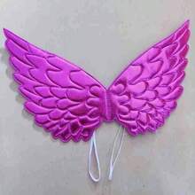 1 件闪闪发光的彩色蝴蝶翅膀，可爱公主生日派对，舞蹈活动服装装饰 - 彩色 - 查看 4