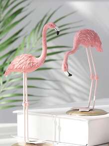 1pc Resin Flamingo Decor, Creative Ornament, Lightweight And Luxurious, Home Living Room Desktop Accessory