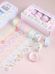 20 Cuộn Băng Keo Giấy Washi Họa Tiết Hoa Tươi Mới Và Đơn Giản, Động Vật Và Thực Vật Và Các Loại Giấy Dán Họa Tiết Khác, Trang Trí Ảnh Phong Bì Giấy Nhật Ký, Trang Trí Gói Quà Băng Keo Trang Trí Sổ Lưu Niệm Tự Làm - Nhiều màu - Xem 4
