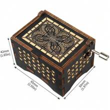 1 Peça, Caixa de Música de Melodia Personalizada, "Você É Meu Raio de Sol", Caixa de Música Personalizada com Mecanismo de Melodia de Metal Personalizado, Caixa de Música Gravada Clássica, Caixa de Música com Tema Musical para Presente de Casal, Presente de Natal para Pais - Cor madeira - Visão 3