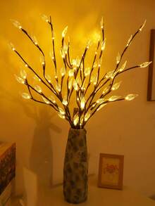 1个/2个20LED棕色LED灯珠DIY人造树枝灯，电池供电仿真树枝灯，室内桌面装饰仙女夜灯，树枝造型，家居装饰灯，建议多买几个