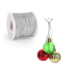 20M Złoty sznurek sznurkowy - 1mm cekinowy sznurek - Nieelastyczny metalowy sznurek do rękodzieła i wieszania ozdób i kartek świątecznych, Halloween, dekoracje na Halloween