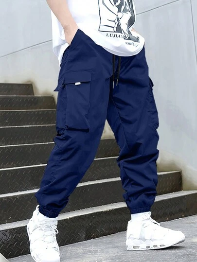 1pc Men's Spring/Summer Outdoor Camo Print Cargo Pants, Multi-Pocket Hiking Pants Suitable For Beach, Daily Commute, Running, Fitness, Casual Sports Trousers, Loose Fit Ankle-Length Pants, Fall