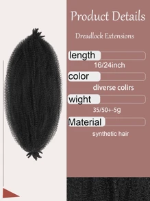 Afro Twist Hair Springy Afro Twist Hair Pre Fluffed Spring Twist Hair Pre Stretched Wrapping Hair For Soft Locs Hair Extensions - Multicolor - View 3