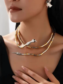 Băng đô hình rắn kim loại trang trí ngày lễ tình nhân, Phụ kiện tóc sáng tạo, Quấn tóc hoặc vòng cổ, Thiết kế mở, Kiểu dáng tự do, Trang trí tóc rắn kim loại tự làm, Vật dụng tiệc tùng đơn lẻ, Băng đô Băng đô cài tóc mùa thu đông Phụ kiện tóc cho nữ Nơ cho trang phục đi nghỉ Khăn quàng cổ thanh lịch cho nữ Khăn trùm đầu mềm mại cho nữ - Nhiều màu - Xem 10