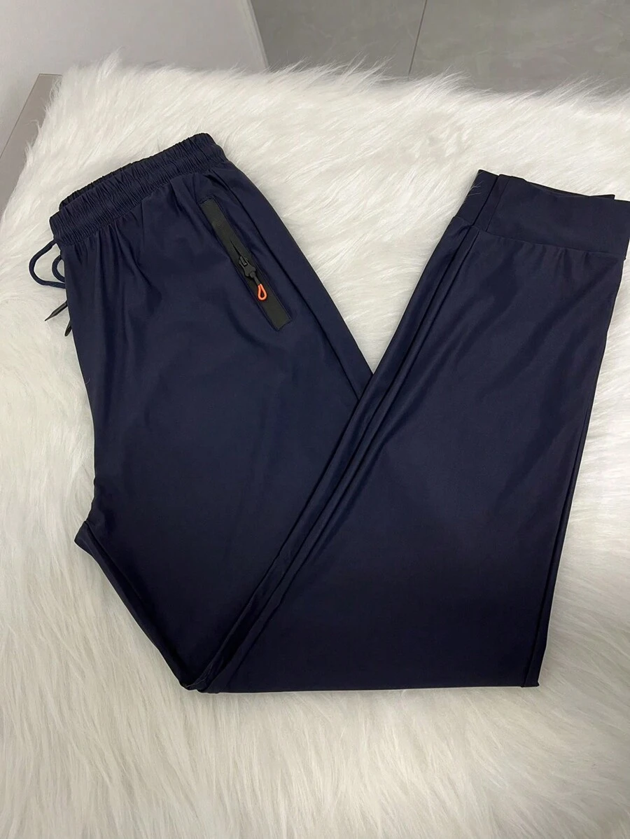 Quick-Drying Pants/Zipper Pocket/Elastic Waist/Sporty/Casual - Blue - View 1