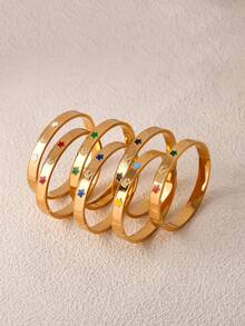 1 件优雅复古花卉和星星时尚奢华手链设计，百搭女士手链