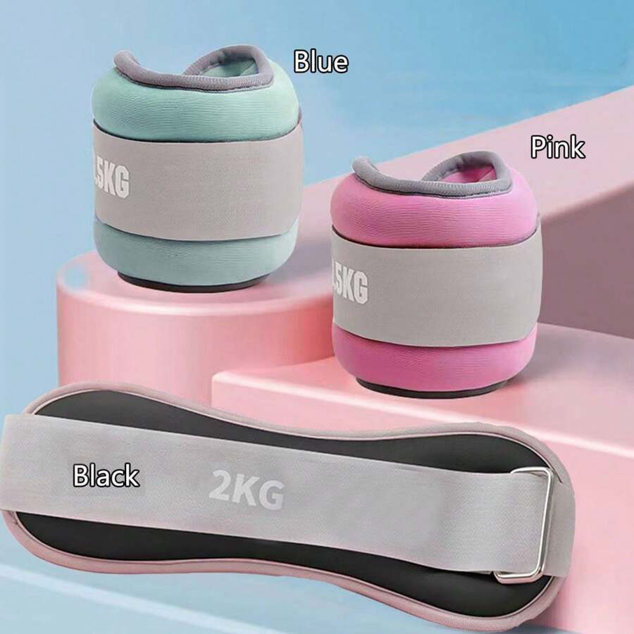 2 件（1 对）加重腿带沙袋，适用于力量训练和健身跑步，男女通用腕部/腿部使用，健身房