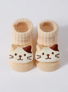 1 Pair/3 Pairs/4 Pairs Baby Cartoon Anti-Slip Socks, Infant Knee High Floor Socks, 0-1 Years Old Baby Supplies - Multicolor - View 14