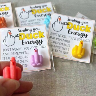 1 st Mini långfinger ankakort present juldekoration Handgjord presentpåse för nära och kära och vänner och par