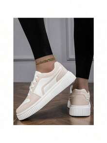 Women's Fashion Casual Shoes Low-Top Lace-Up Breathable Color Matching Sports Shoes Lightweight And Comfortable Skateboard Shoes - 39歐元 - 查看 5
