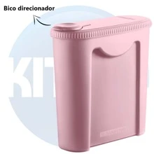 Pote Porta Ração Pet de Plástico 2,35l Não Tóxico Qualidade Sanremo
