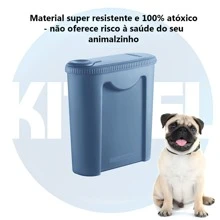 Pote Porta Ração Pet de Plástico 2,35l Não Tóxico Qualidade Sanremo