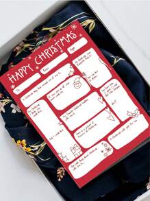 Fun Christmas DIY Fill-In Cards - Perfect Christmas Gift For Family And Friends! Personalized Message, Humor Design, Unique, Best Christmas Card! - Red - View 8