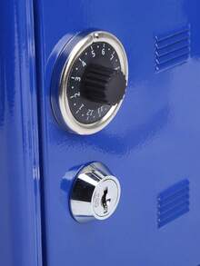 1 Piece Mini Metal Money Saving Box With Lock - Navy Blue - View 6