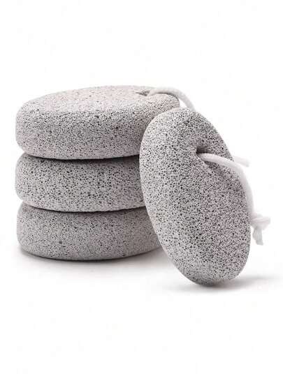 3 Packs Natural Foot Pumice Stone For Feet,Lava Pedicure Tools Hard Skin Callus Remover For Feet And Hands - White&Red,Bag,Organizer,Storage