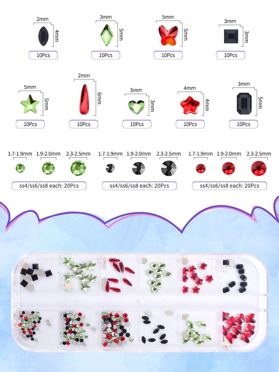 novani Punk Rock Gem Teeth Set DIY Crystal Teeth Jewelry, Makes Your