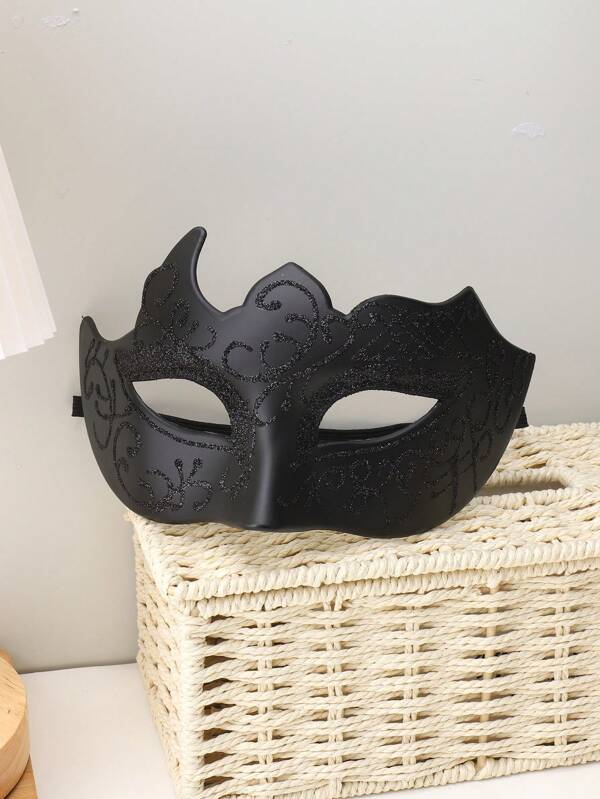 1pc Event Supplies Party Bar Masquerade Half Face Decorative Painted Mask,Christmas